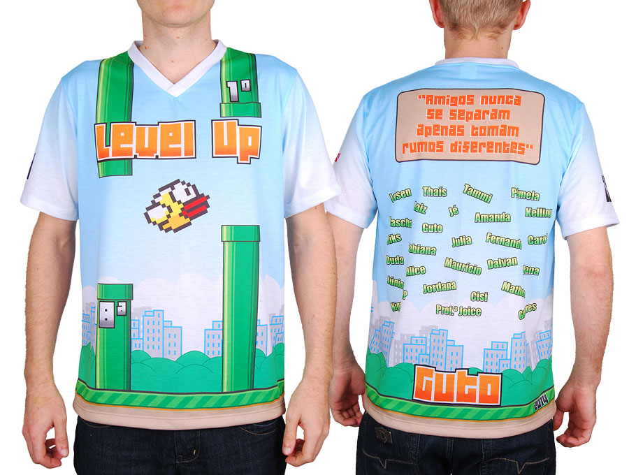 Camiseta personalizada do Flappy Bird.